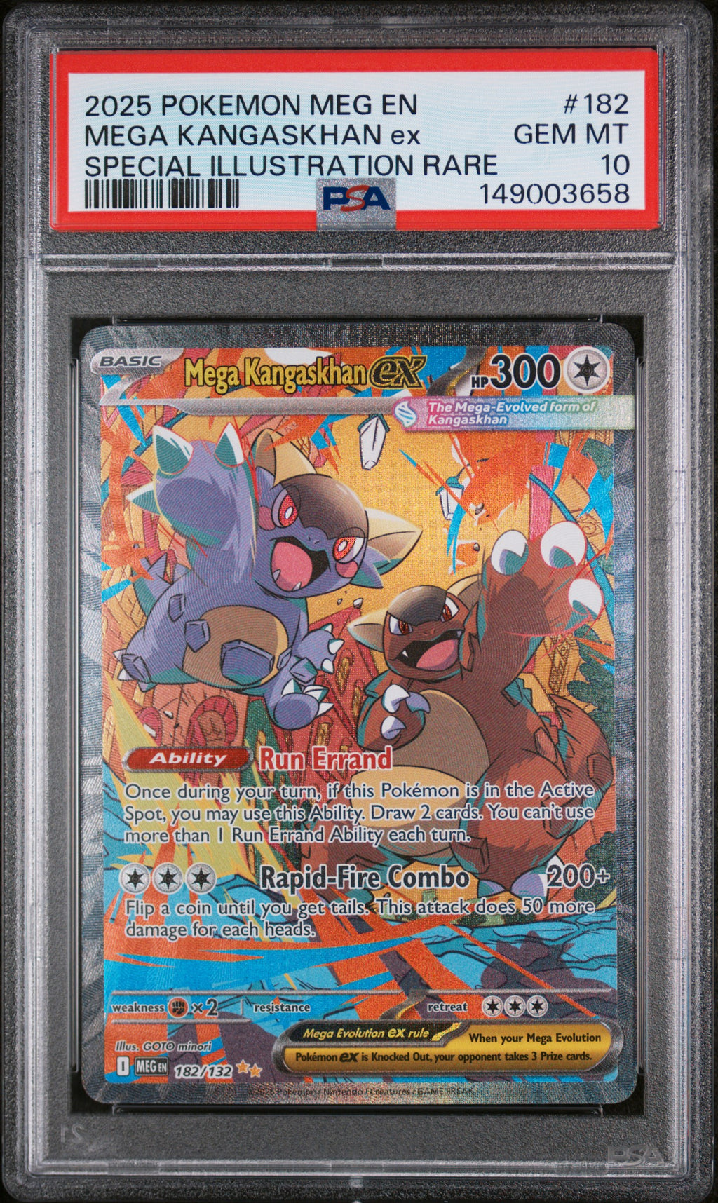 PSA 10 Mega Kangaskhan ex #182 (Special Illustration Rare) [Mega Evolution]