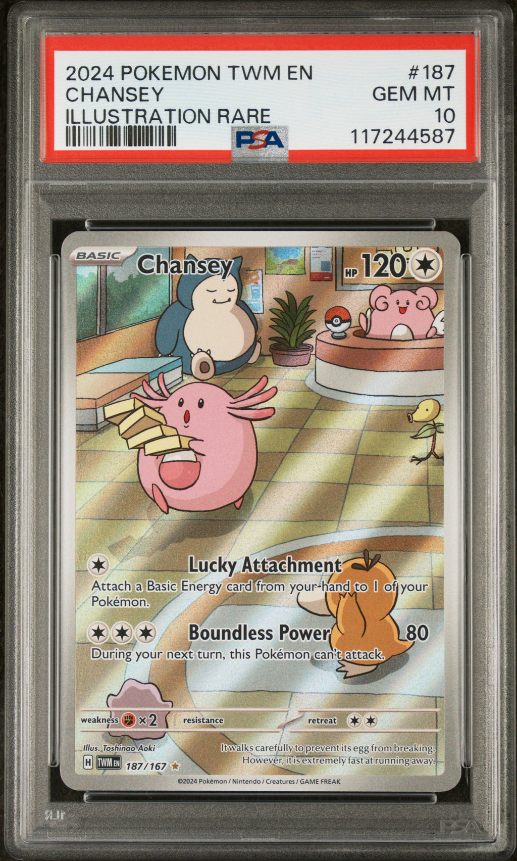 PSA 10 Chansey #187 (Illustration Rare) [Twilight Masquerade]