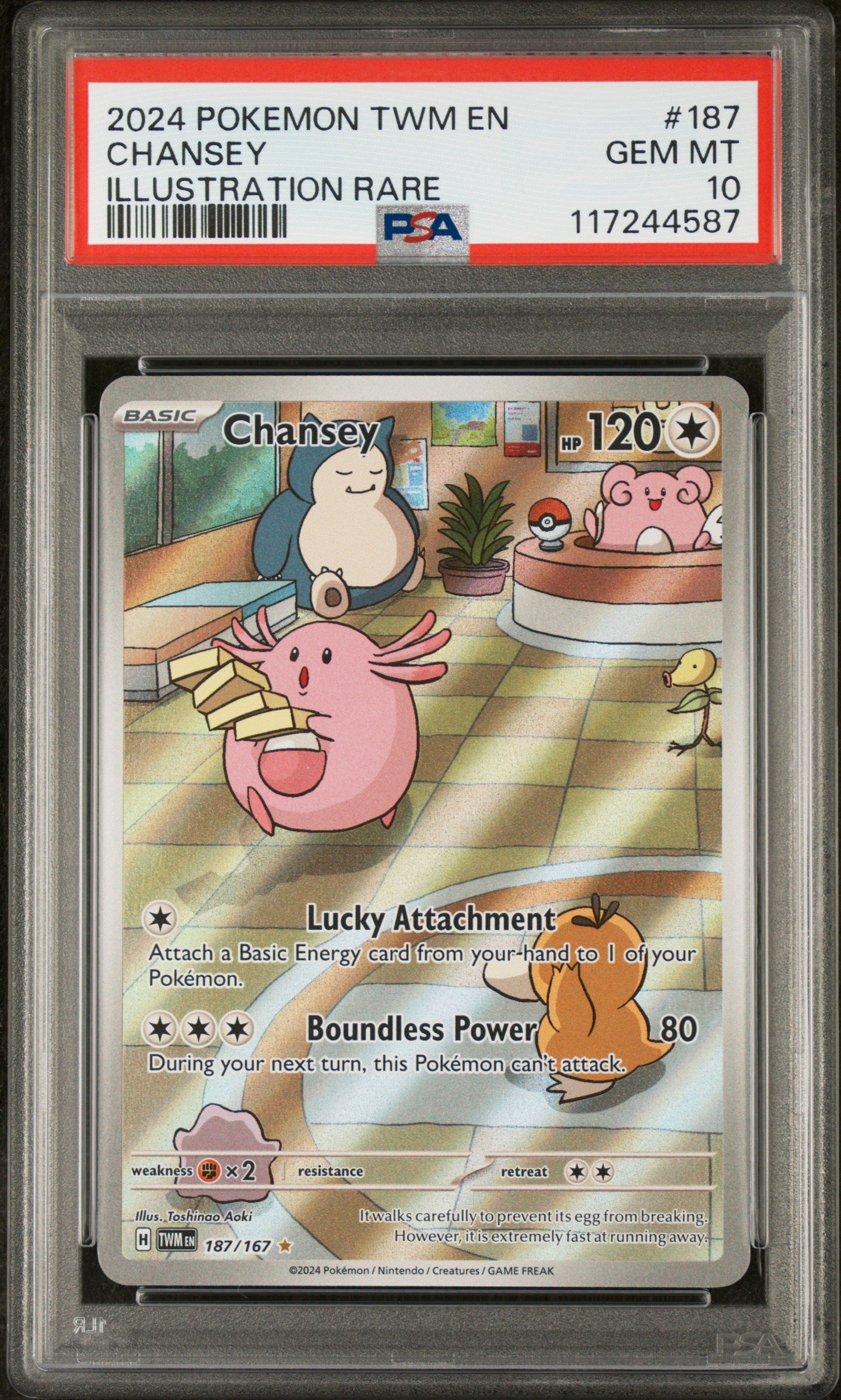 PSA 10 Chansey #187 (Illustration Rare) [Twilight Masquerade]