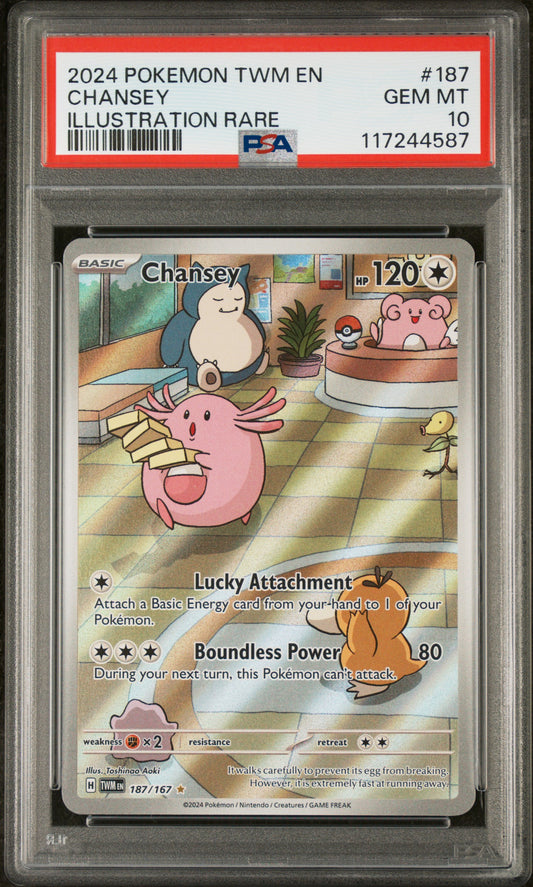 PSA 10 Chansey #187 (Illustration Rare) [Twilight Masquerade]