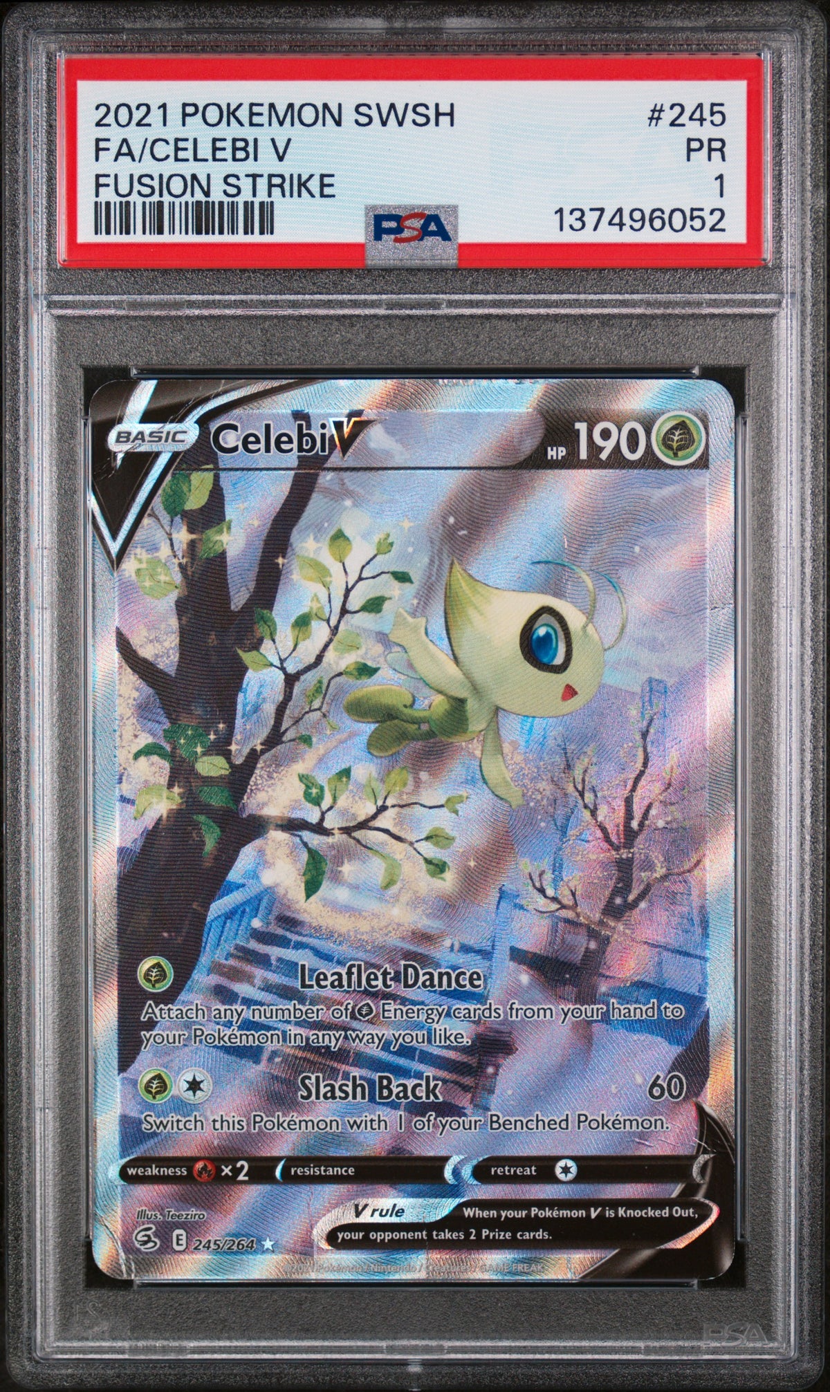 PSA 1 Celebi V (Alternate Full Art) [Fusion Strike]