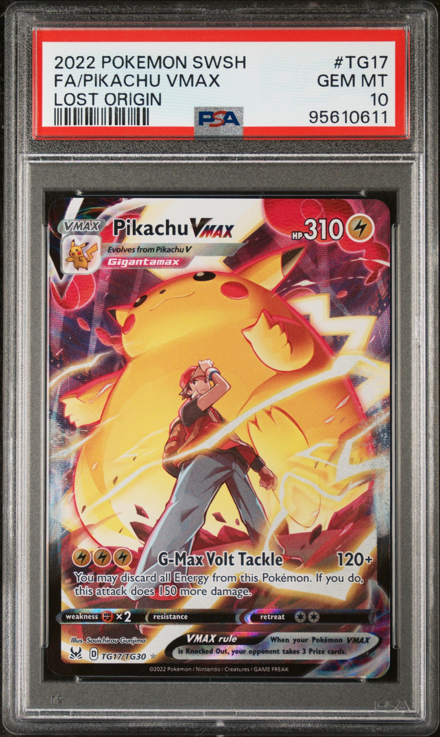 PSA 10 Pikachu Vmax TG17 [Lost Origin]