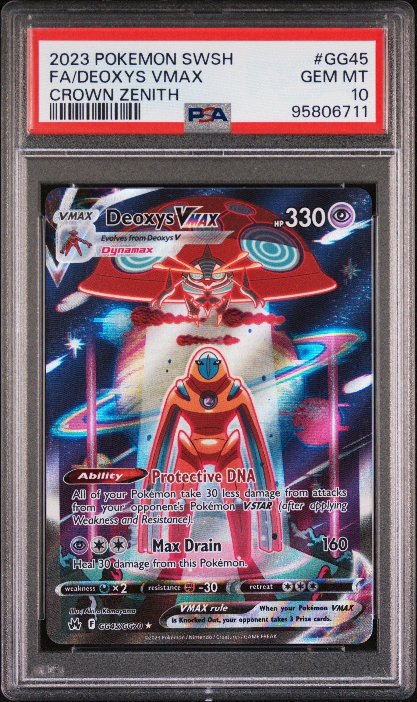 PSA 10 Deoxys Vmax GG45 [Crown Zenith]