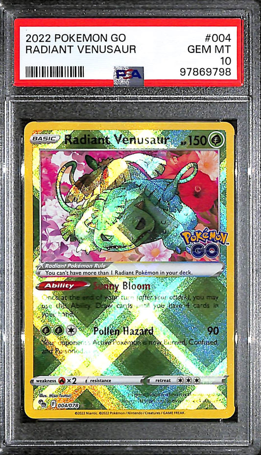 PSA 10 Radiant Venusaur #004 [Pokemon Go]