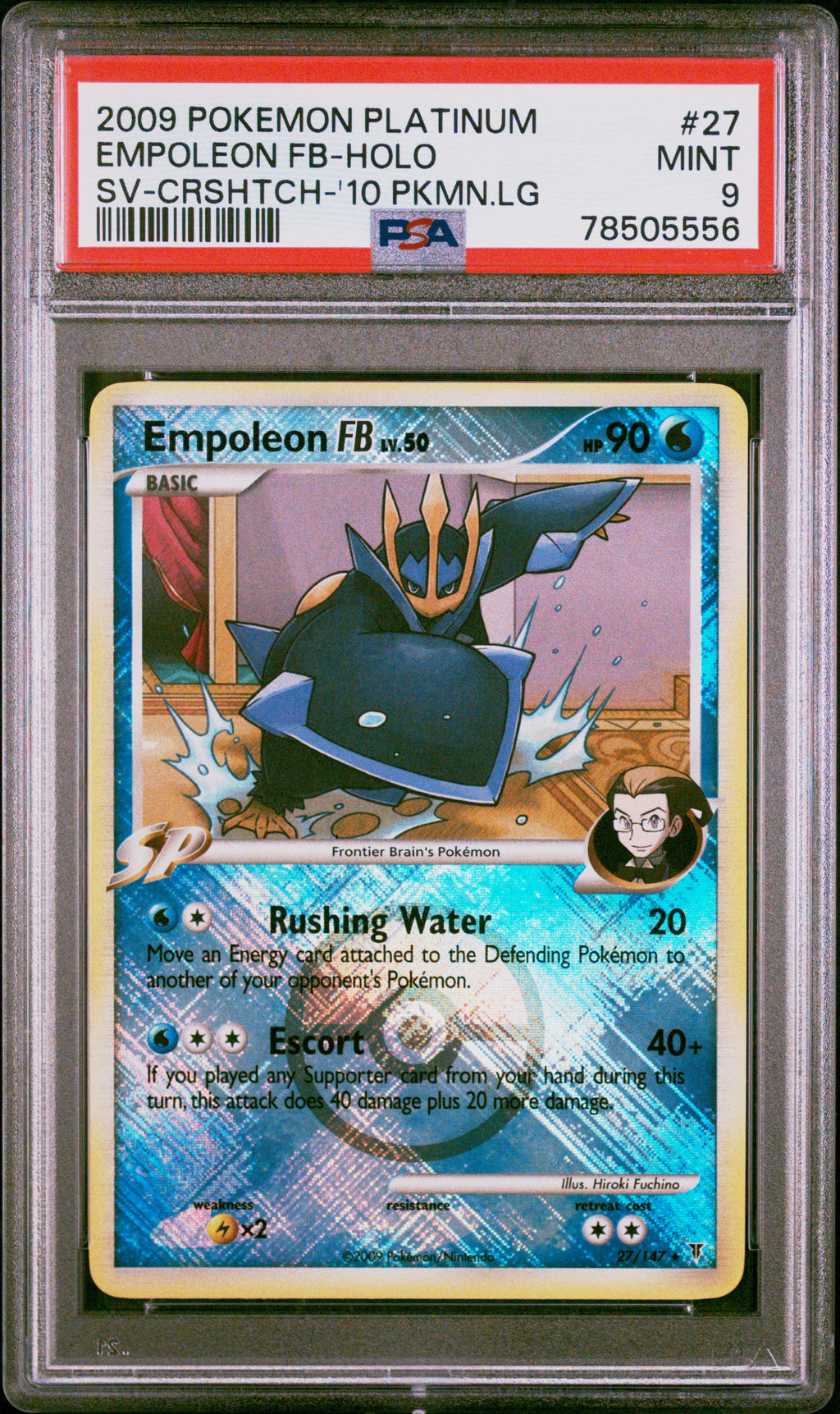 PSA 9 Empoleon FB (Holo) [Supreme Victors Cross Hatch Holo]