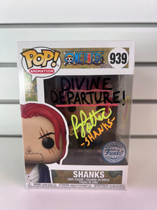 Funko Pop  Shanks (Autographed With Sketch By Brandon Potter With JSA COA)