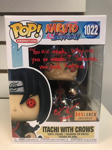 Funko Pop Itachi with Crows (Signed By Crispin Freeman With JSA Authentication)