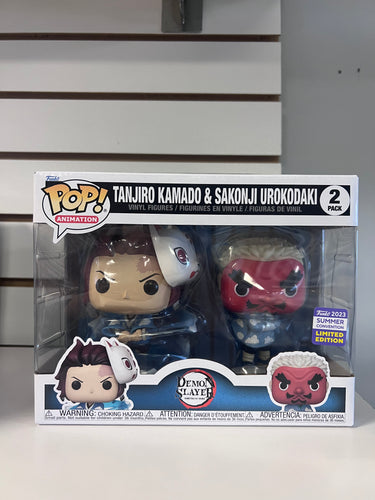 Funko Pop Tanjiro Kamado & Sakonji Urokodaki