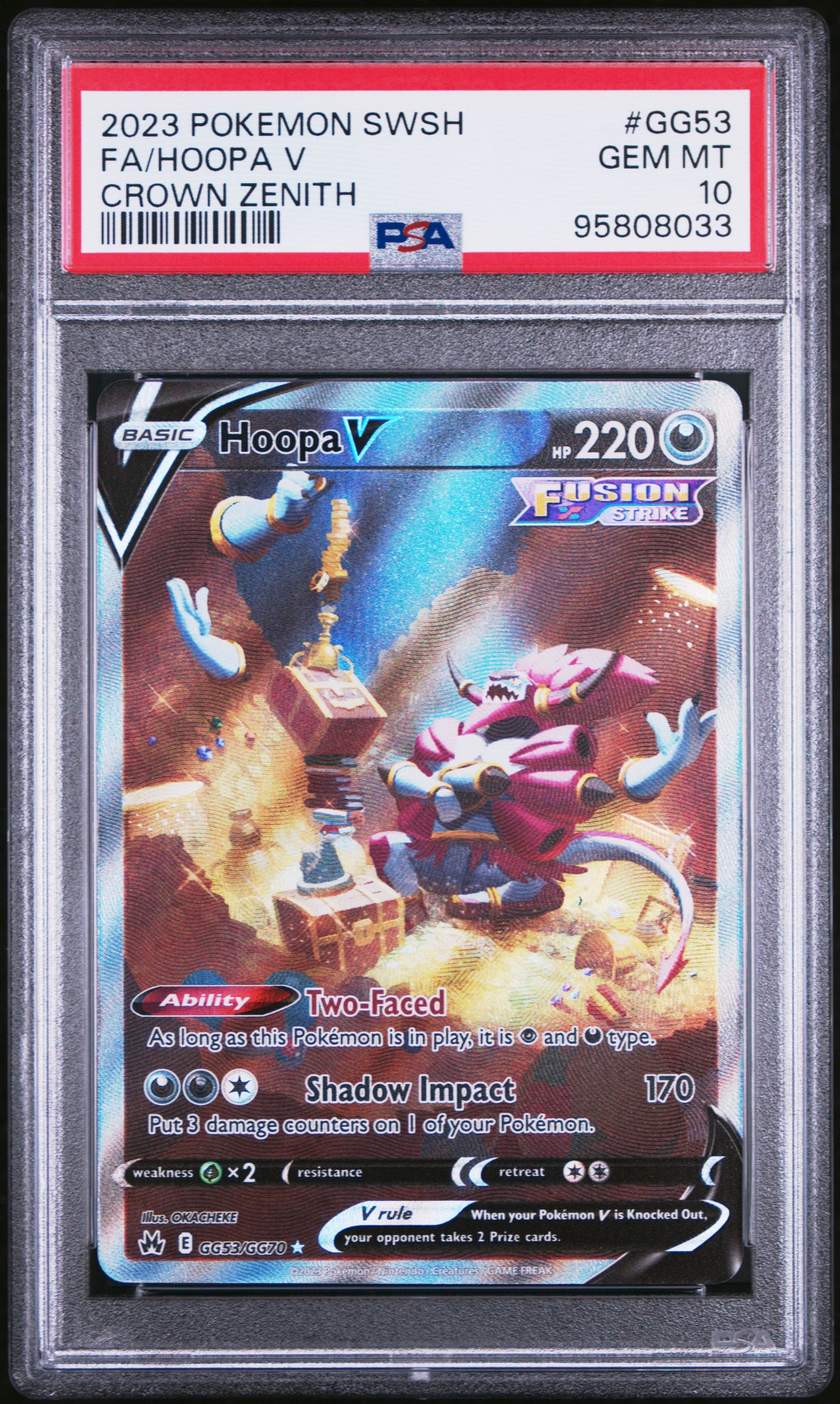 PSA 10 Hoopa V #GG53 [Crown Zenith Galarian Gallery]