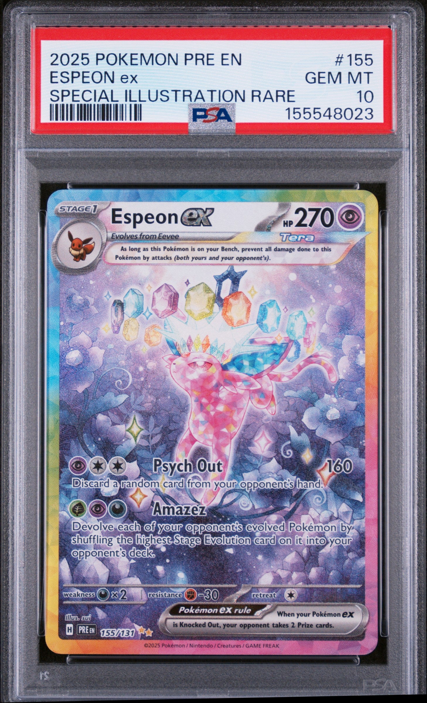 PSA 10 Espeon ex #155 (Special Illustration Rare) [Prismatic Evolutions]
