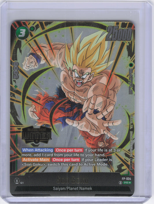 Son Goku - FP-034 (Release Event Winner) - Fusion World Promotion Cards and Packs (DBSFW_PR)