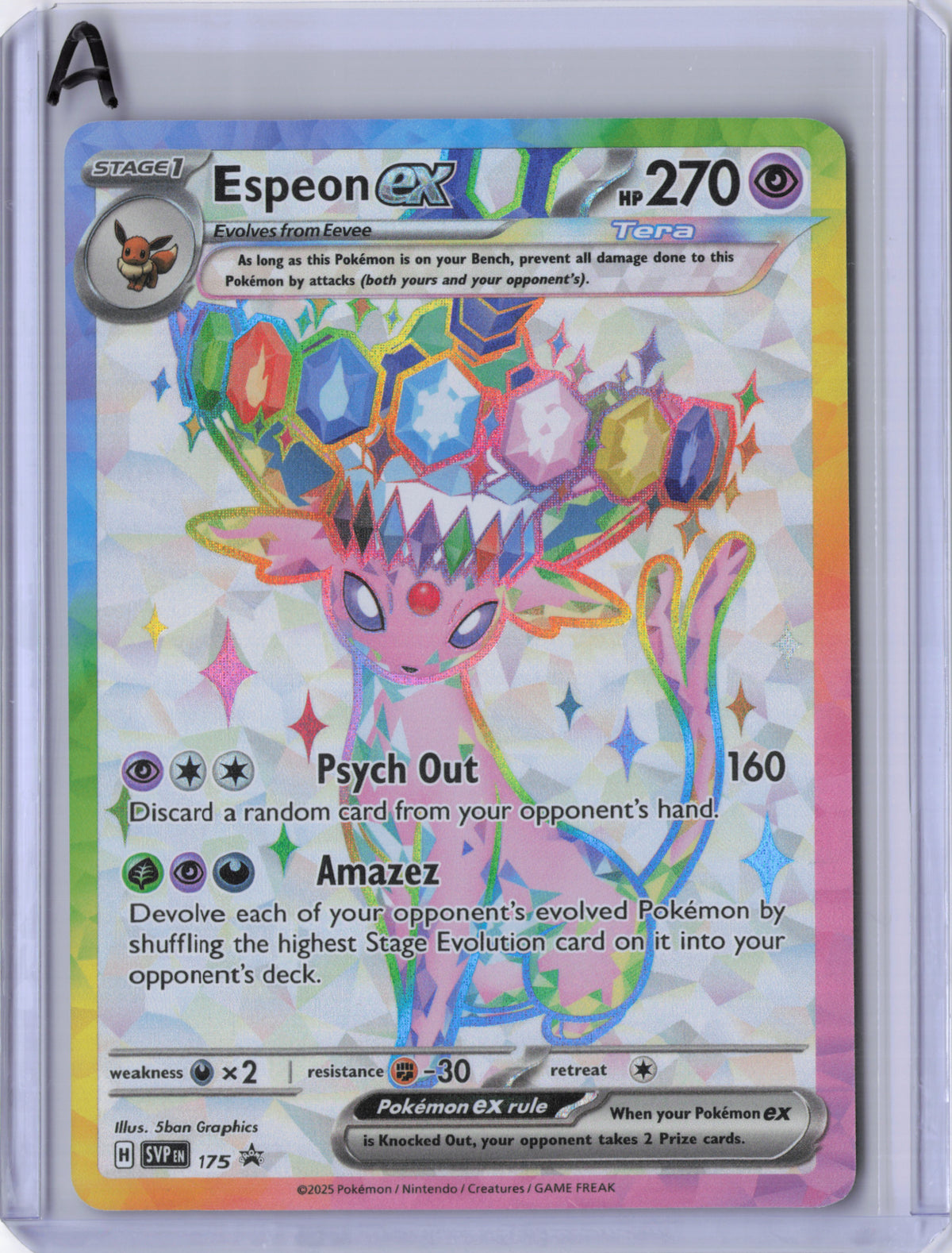 Espeon ex - 175 - Scarlet & Violet Black Star Promos - NM