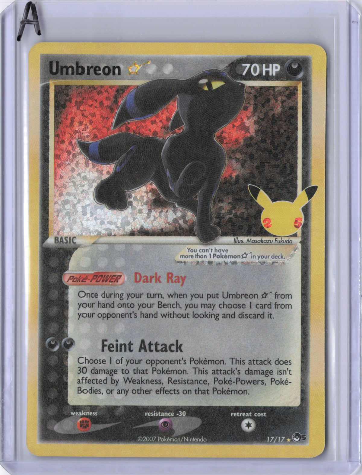 Umbreon ☆ - 17 - Celebrations: Classic Collection - NM