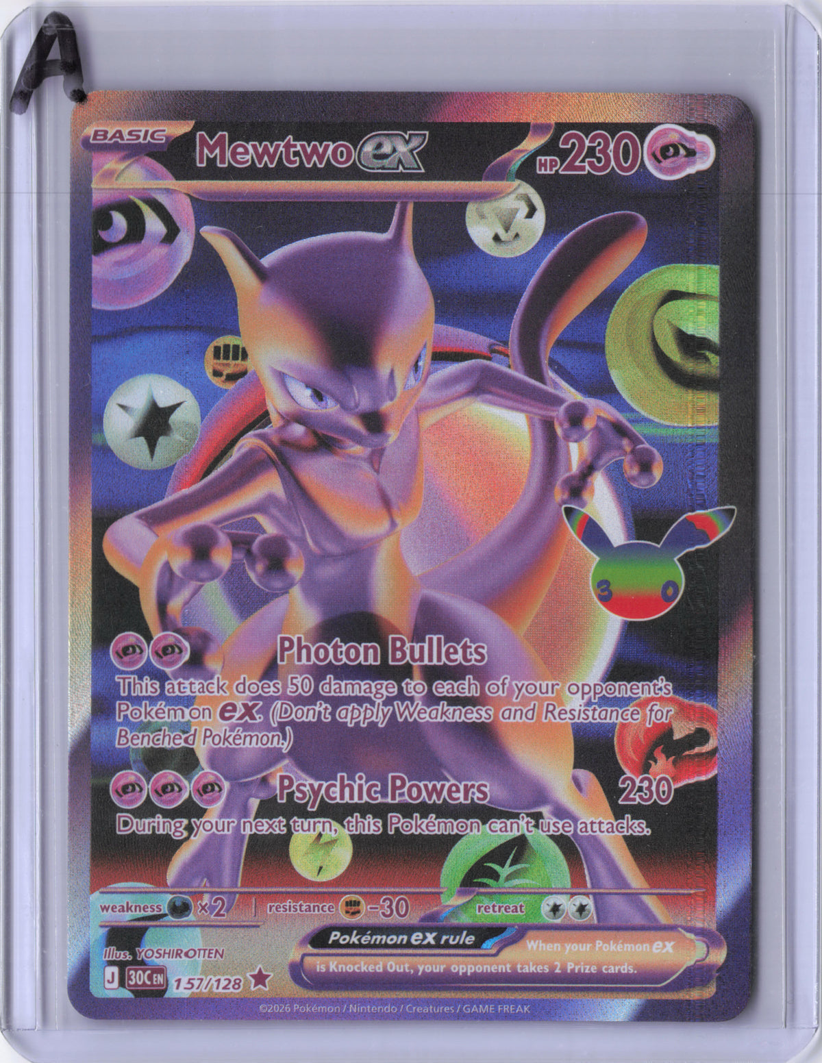 Mewtwo ex - 157/128 - 30th Celebration
