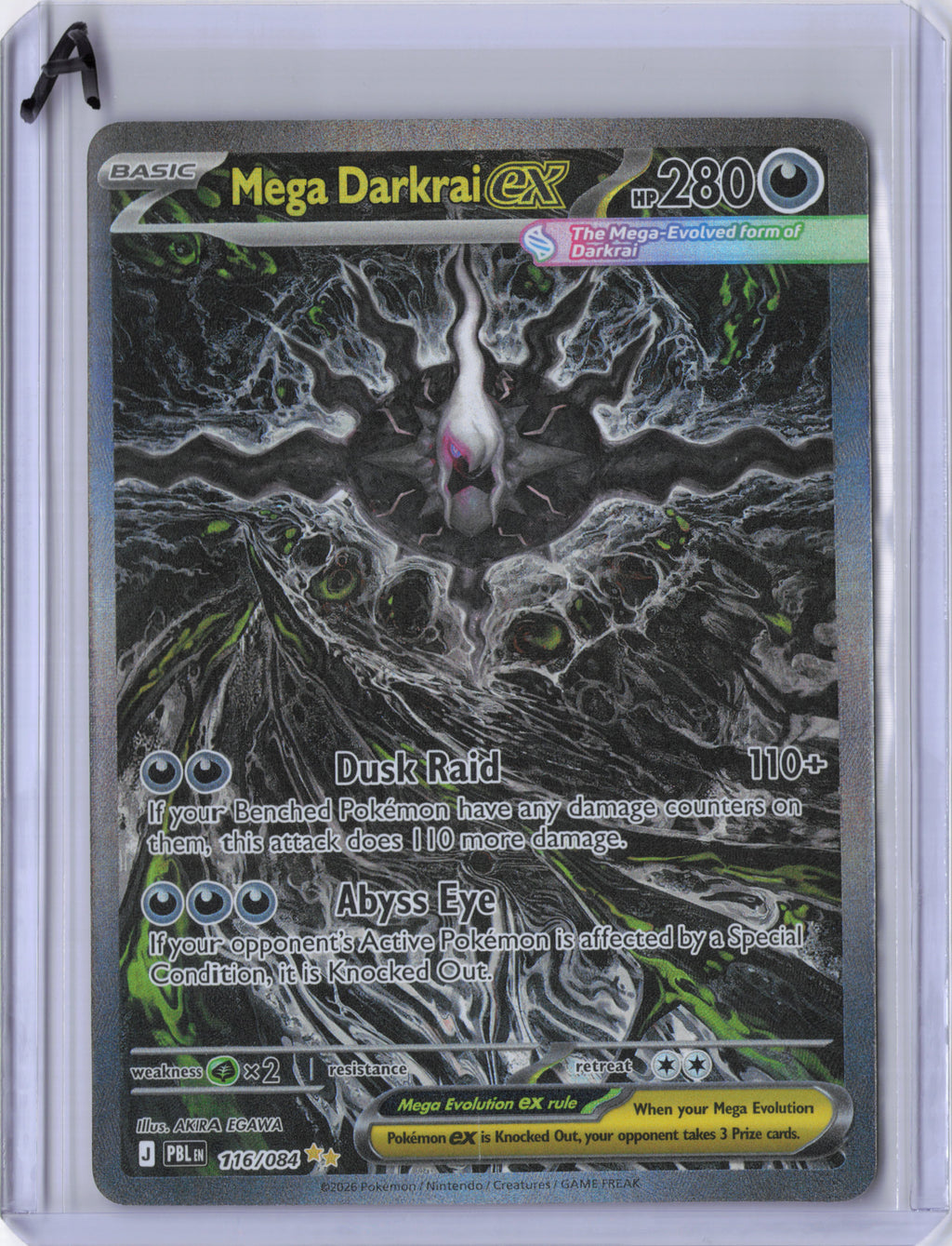 Mega Darkrai ex - 116/084 - Pitch Black - NM