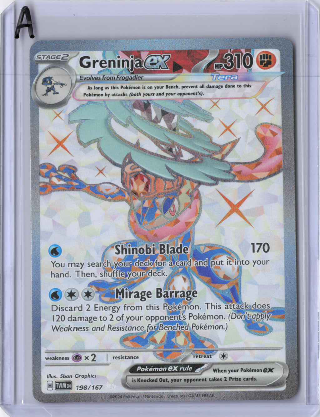 Greninja ex - 198/167 - Twilight Masquerade - NM