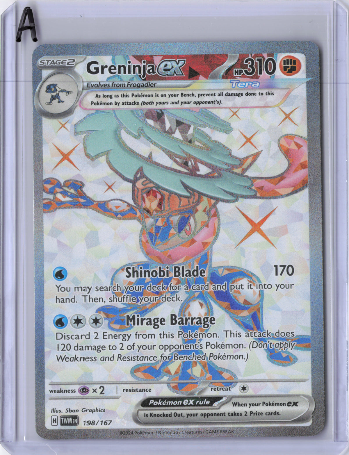 Greninja ex - 198/167 - Twilight Masquerade - NM