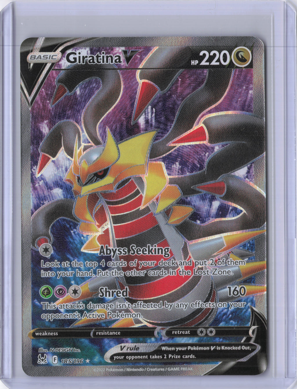 Giratina V - 185/196 - Lost Origin - NM