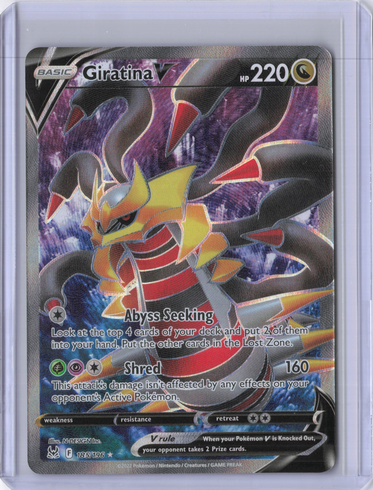 Giratina V - 185/196 - Lost Origin - NM