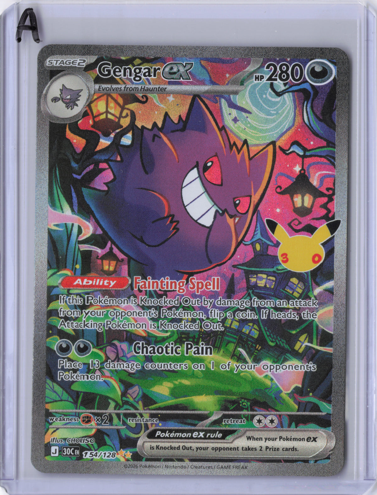 Gengar ex - 154/128 - 30th Celebration - NM