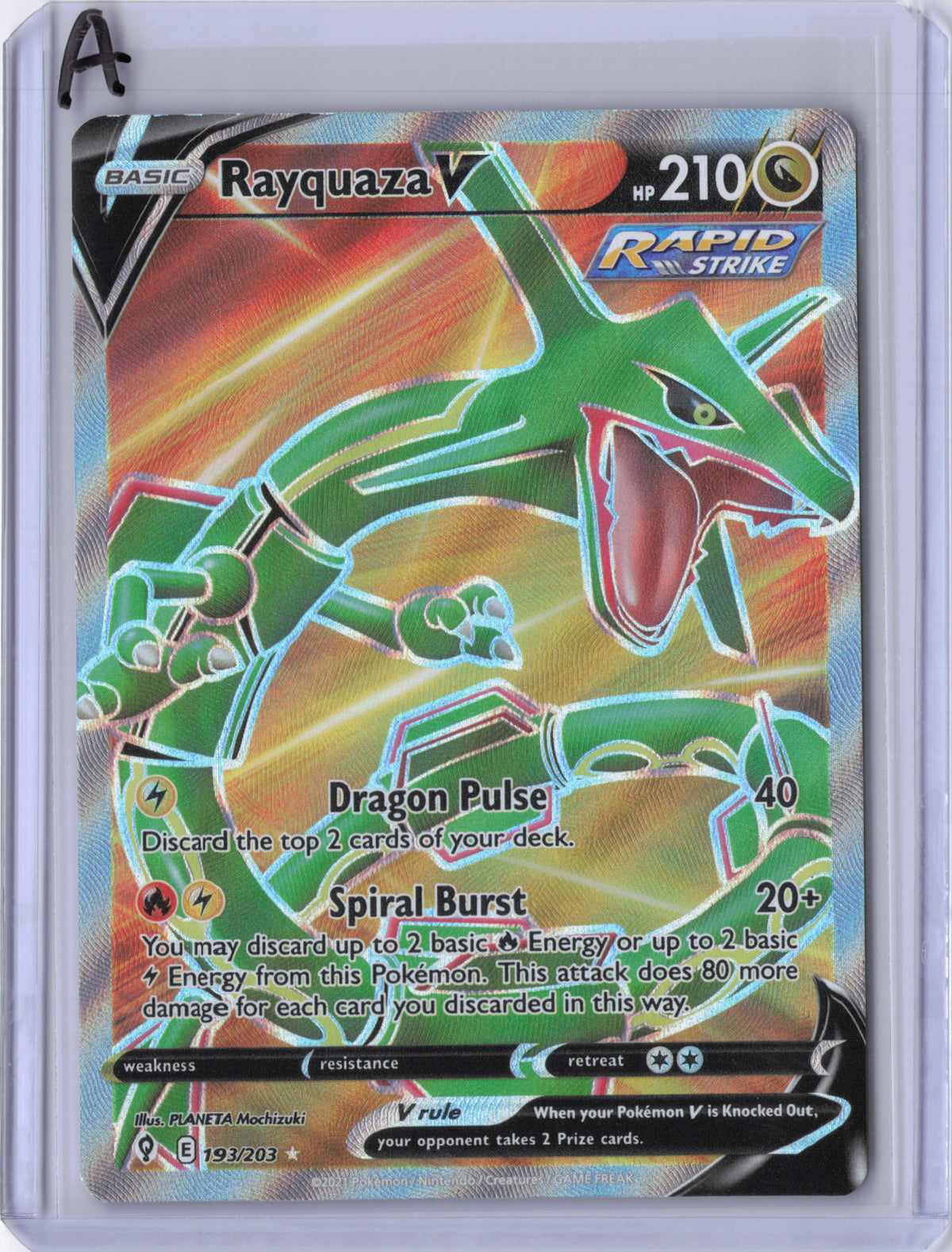 Rayquaza V - 193/203 - Evolving Skies - NM