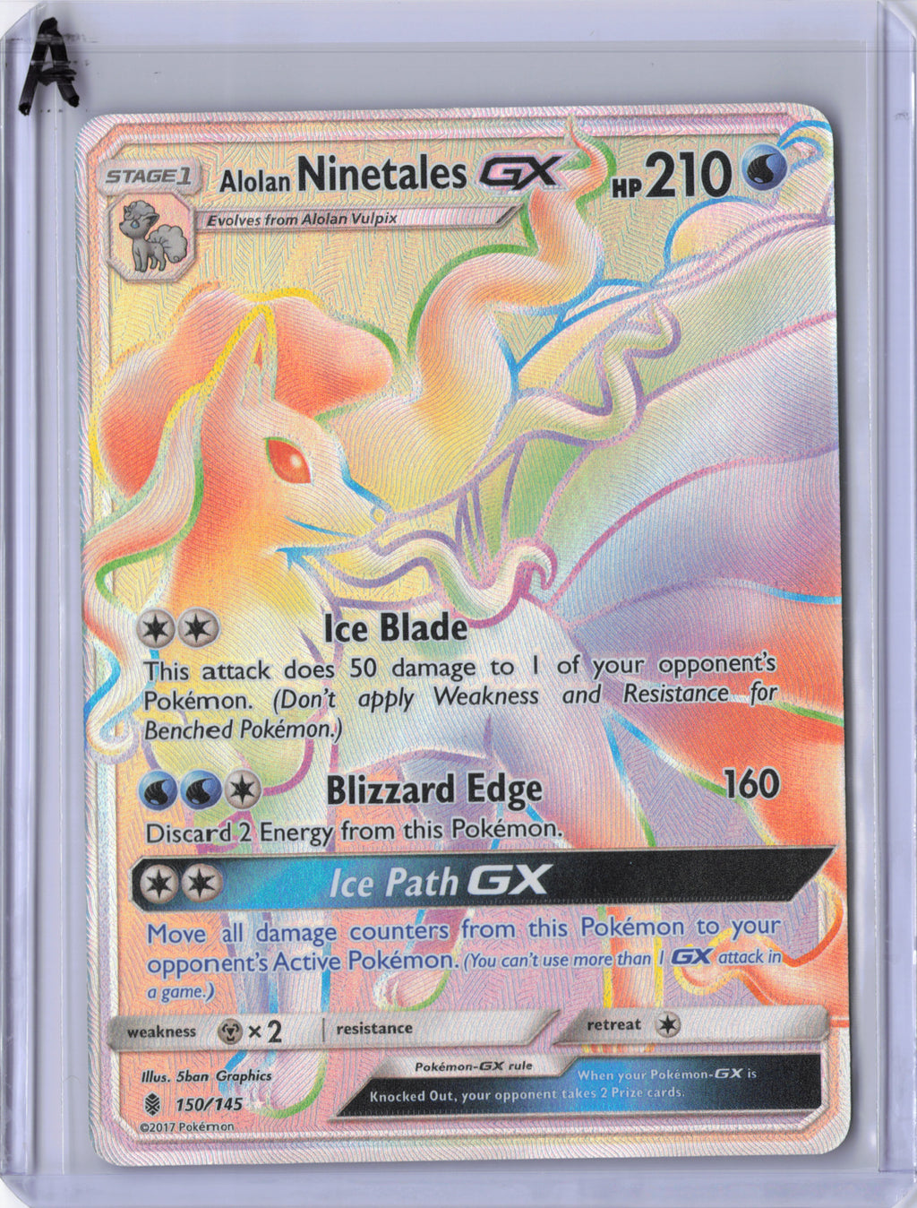 Alolan Ninetales-GX - 225/214 - Lost Thunder - LP