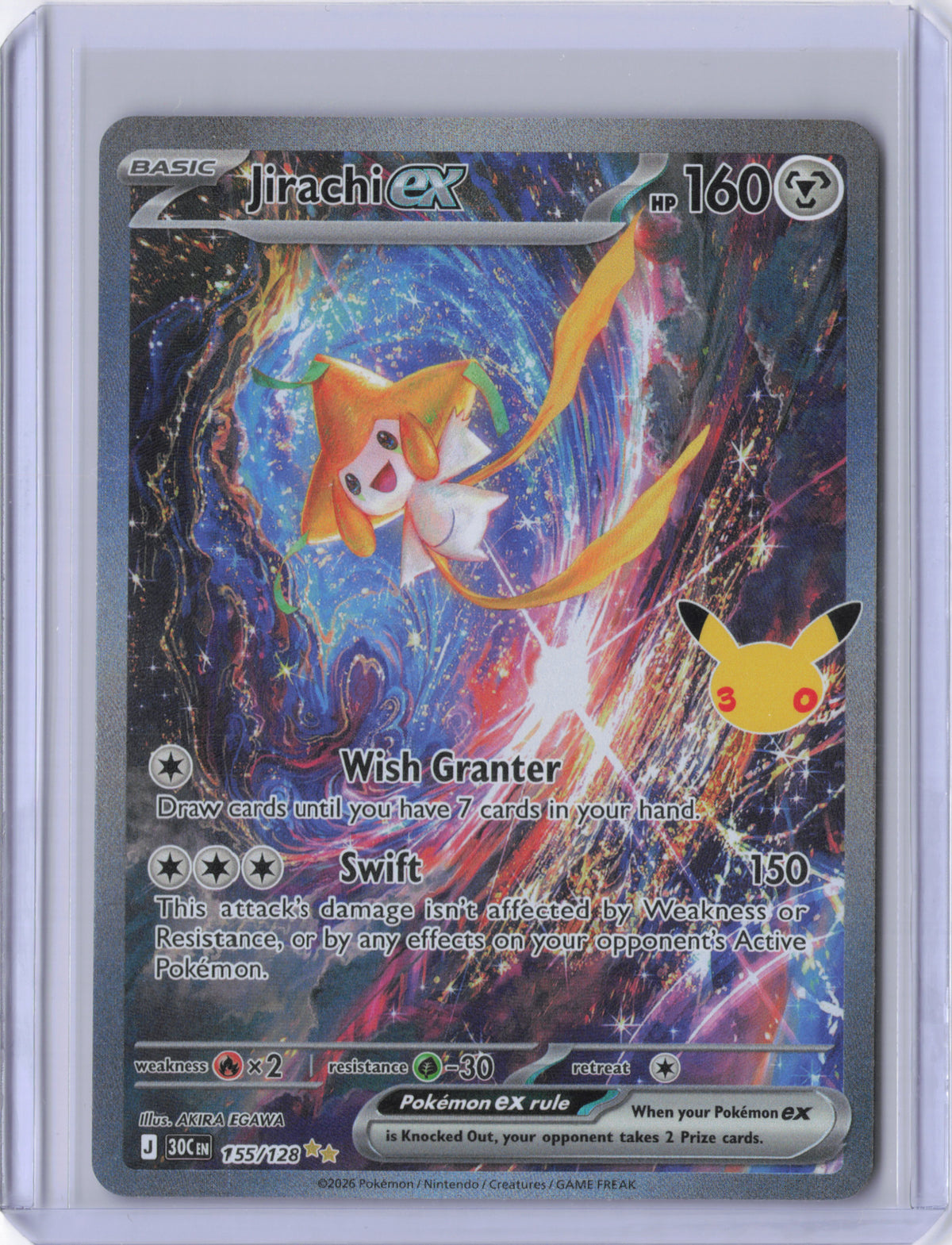 Jirachi ex - 155/128 - 30th Celebration - NM