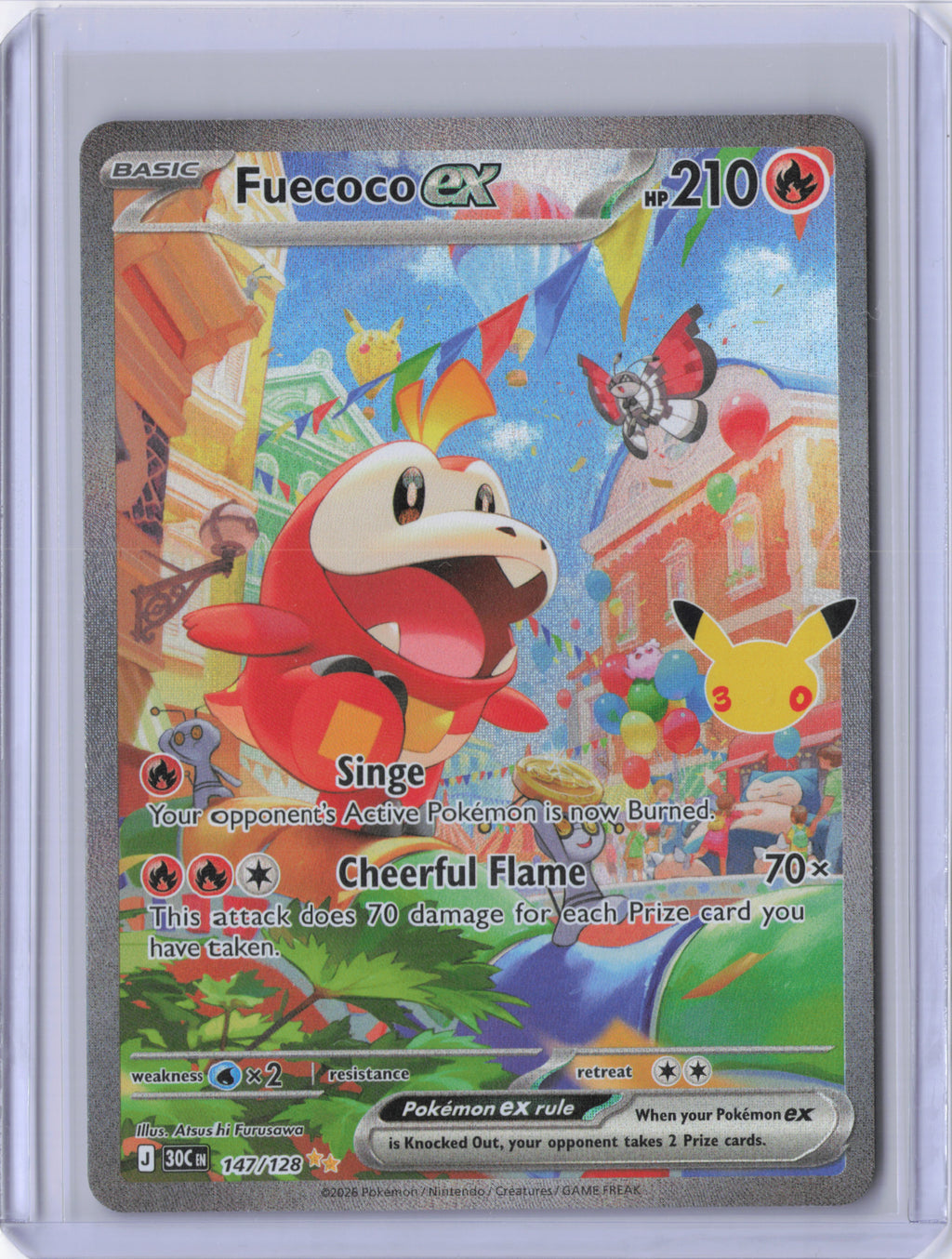 Fuecoco ex - 147/128 - 30th Celebration - NM