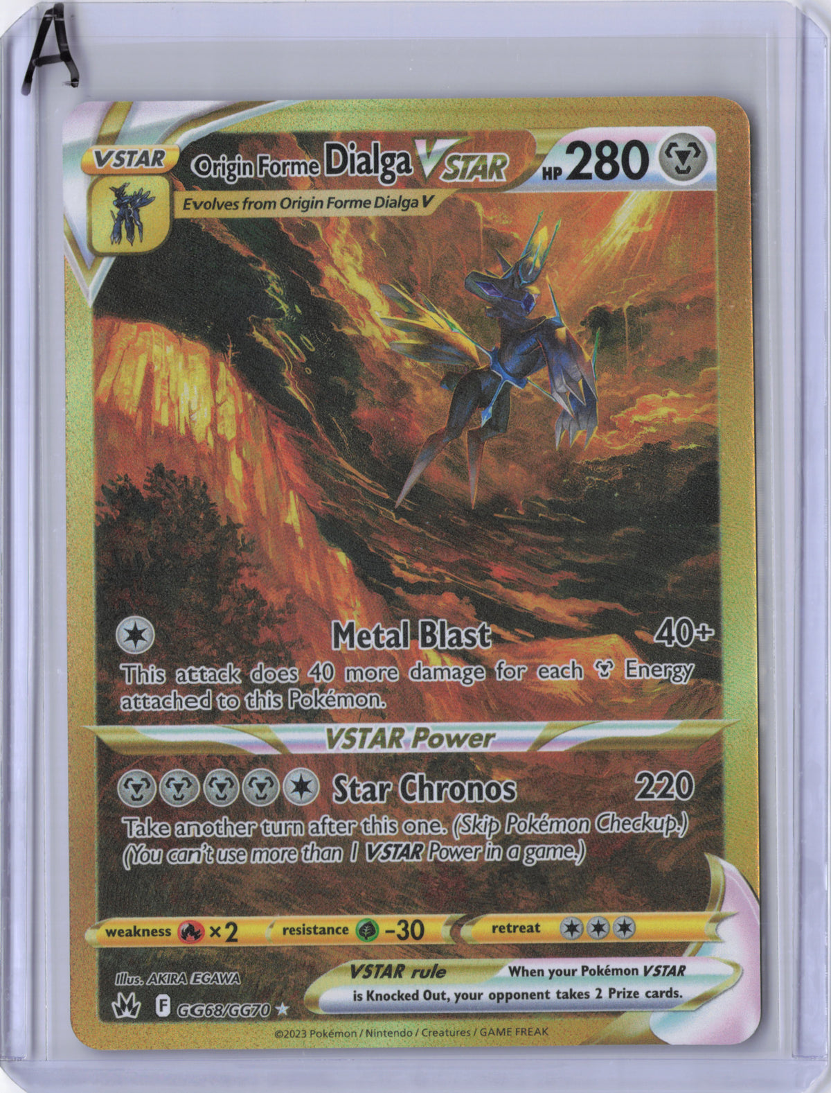 Origin Forme Dialga VSTAR - GG68/GG70 - Crown Zenith Galarian Gallery - NM