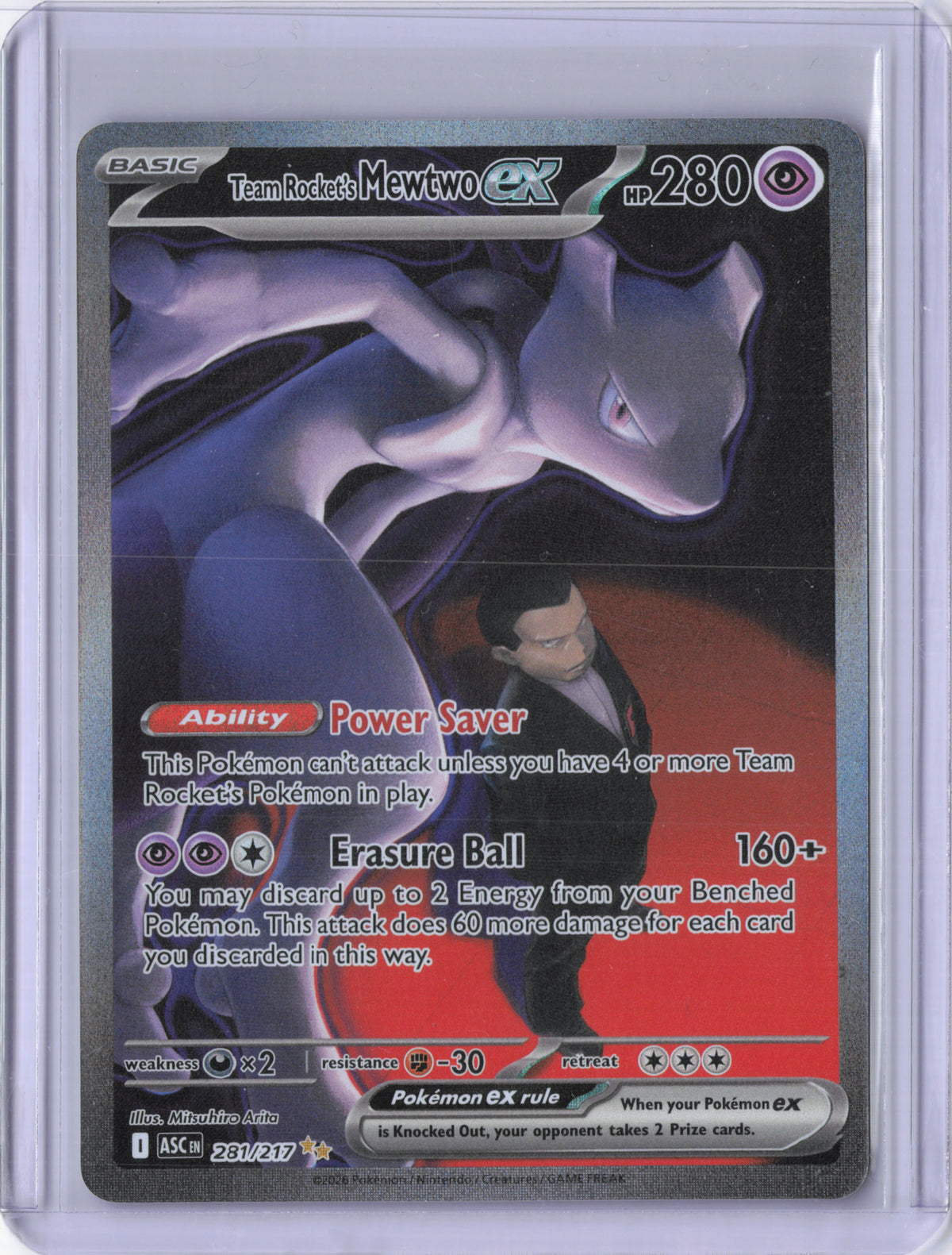 Team Rocket's Mewtwo ex - 281/217 - Ascended Heroes - NM