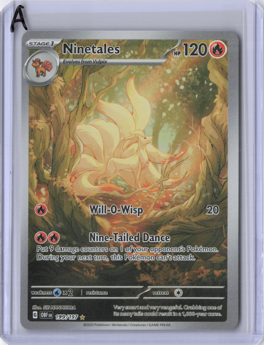 Ninetales - 199/197 - Obsidian Flames - NM