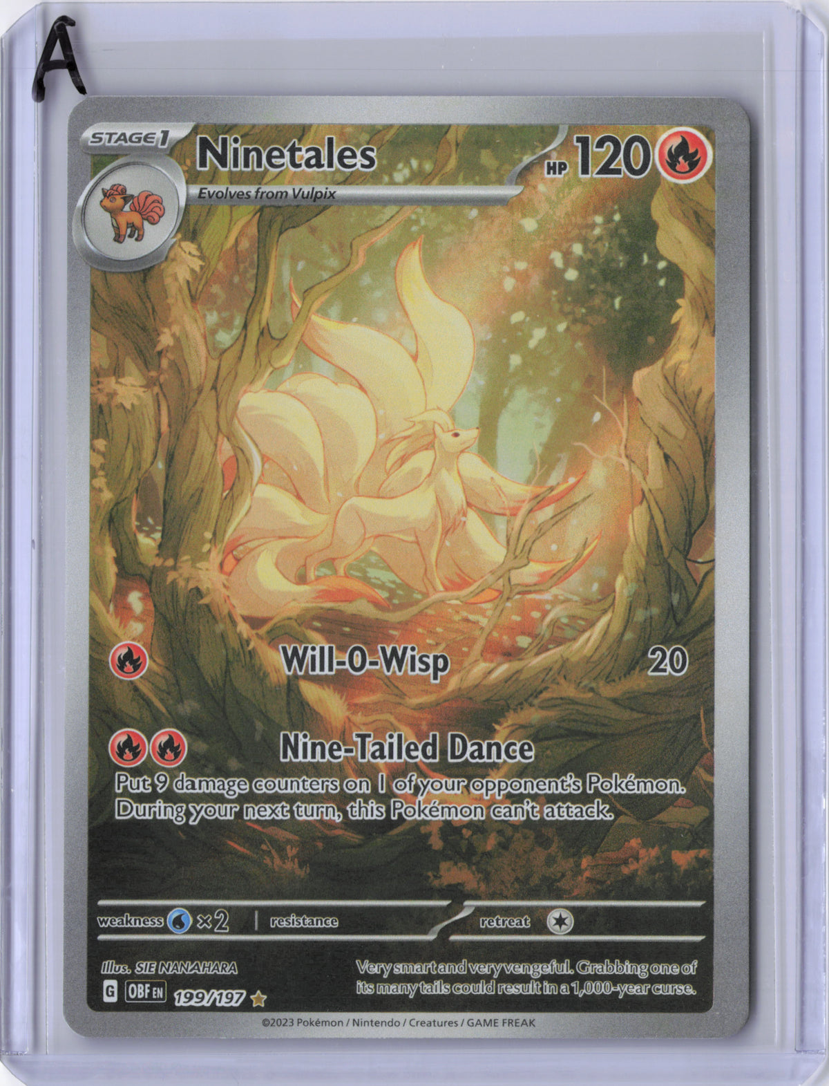 Ninetales - 199/197 - Obsidian Flames - NM