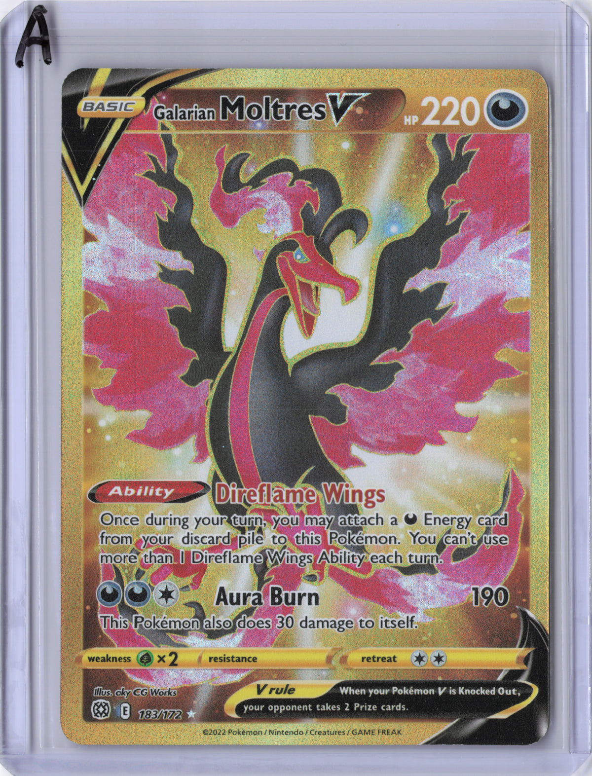 Galarian Moltres V - 183/172 - Brilliant Stars