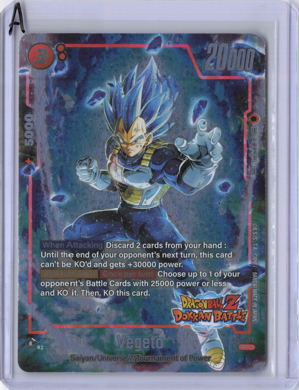 Vegeta - FB03-020 (Dragon Ball Z Dokkan Battle Alternate Art) - FB03-020 - Raging Roar Alternate Art Reprints - NM