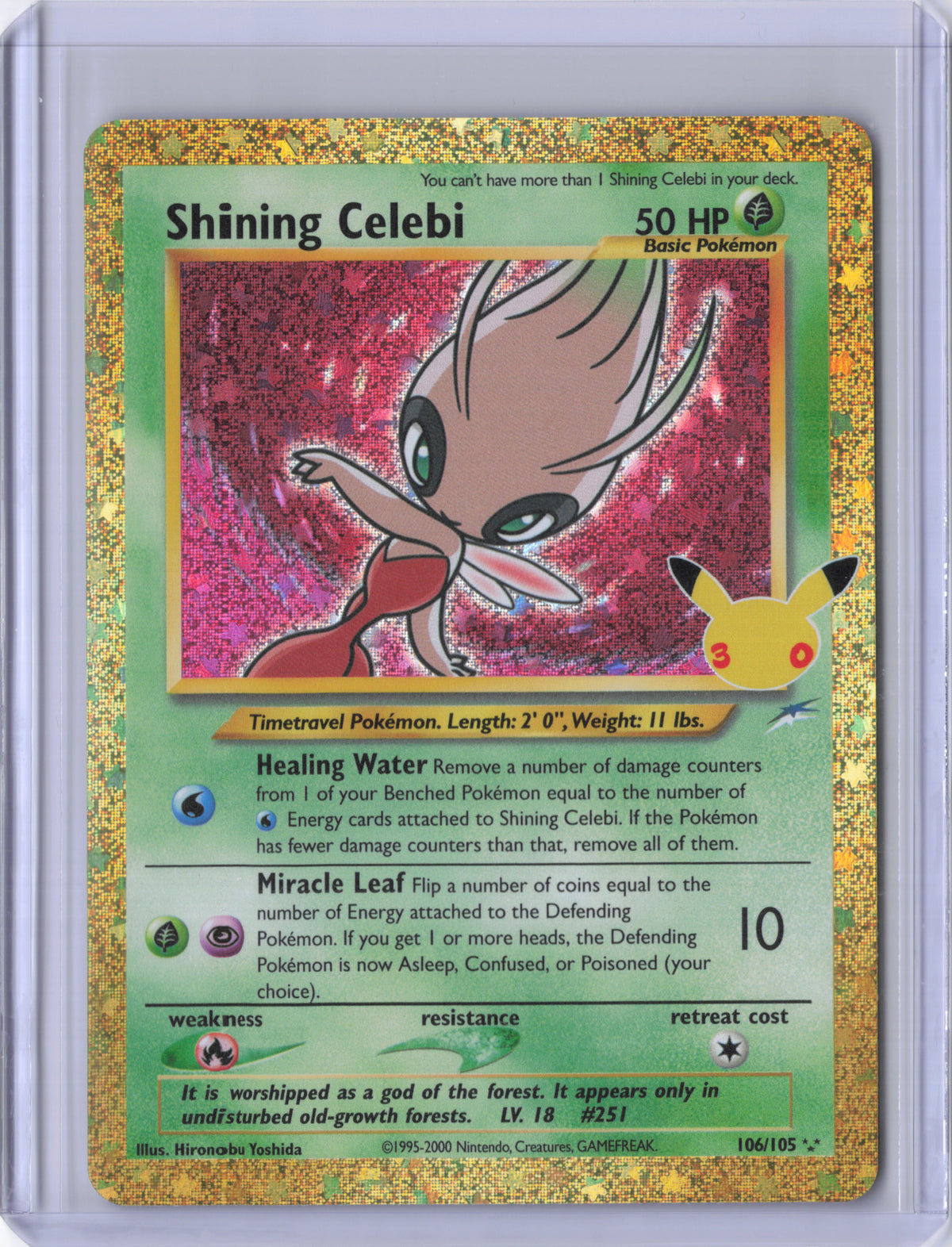 Shining Celebi - 106/105 - 30th Celebration: Classic Collection - NM
