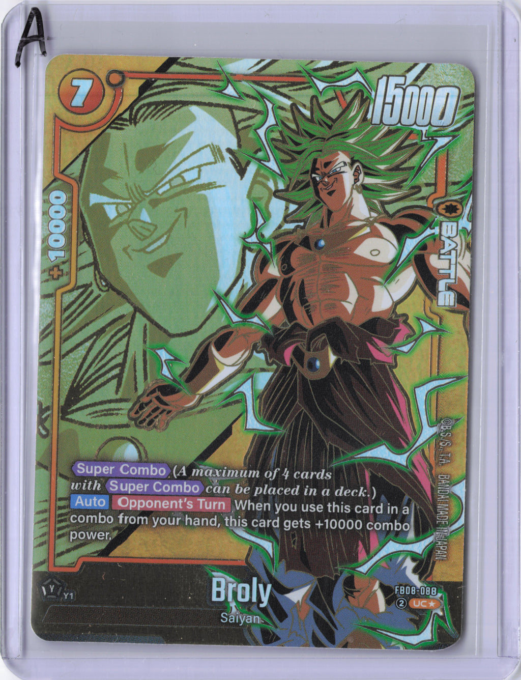 Broly - FB08-088 (Alternate Art) - FB08-088 - Saiyan's Pride - NM