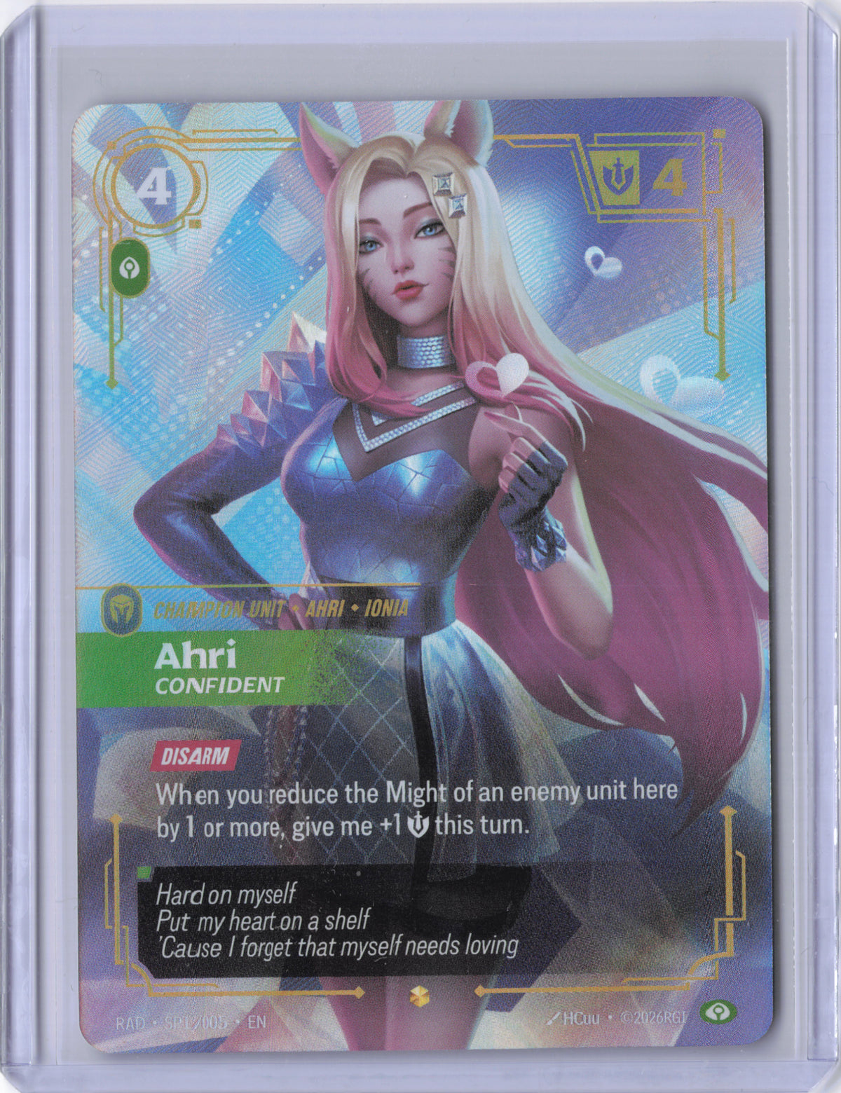 Ahri, Confident - SP1/005 - Radiance - NM