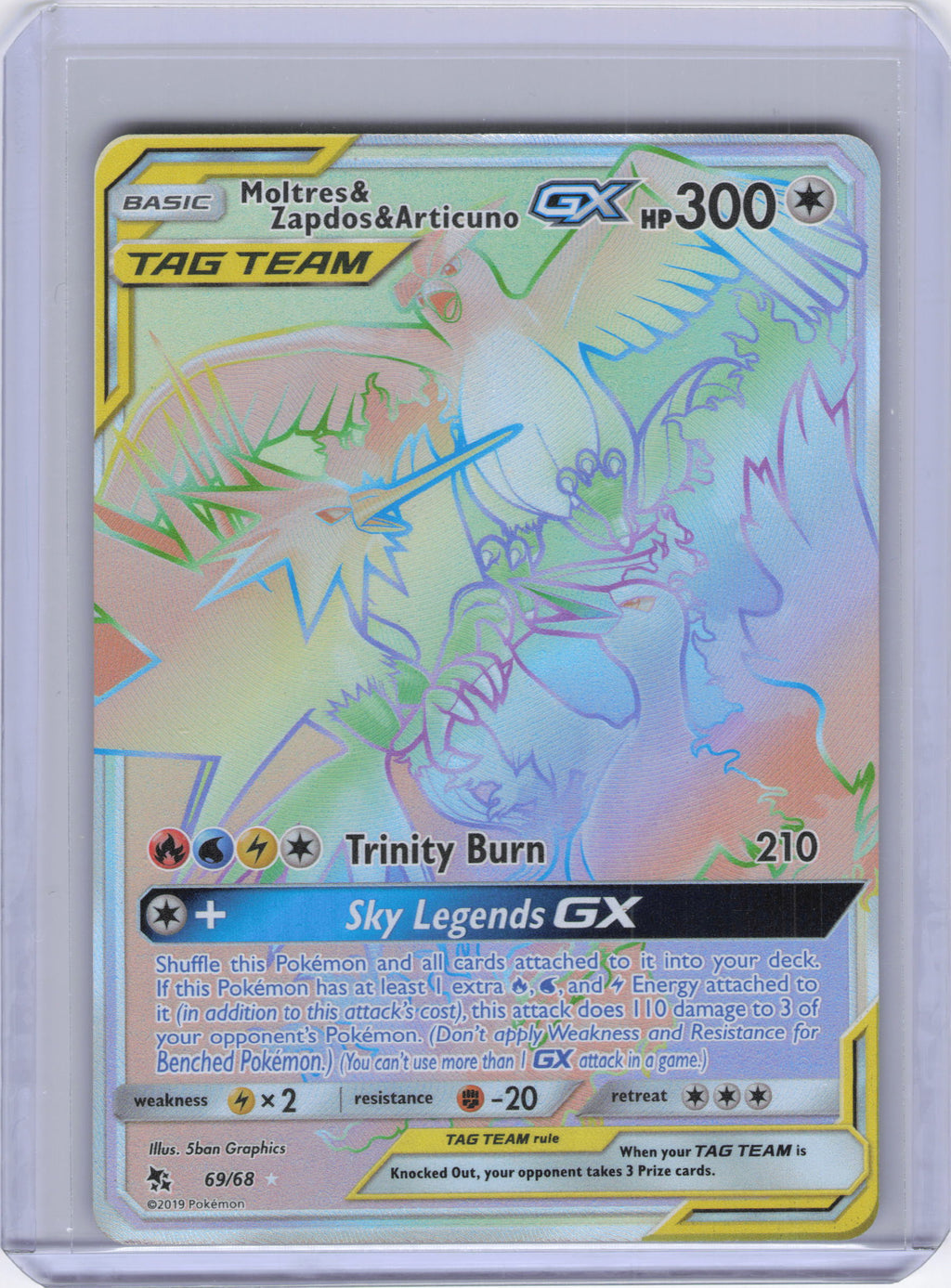 Moltres & Zapdos & Articuno GX (Secret) - Hidden Fates (HIF)