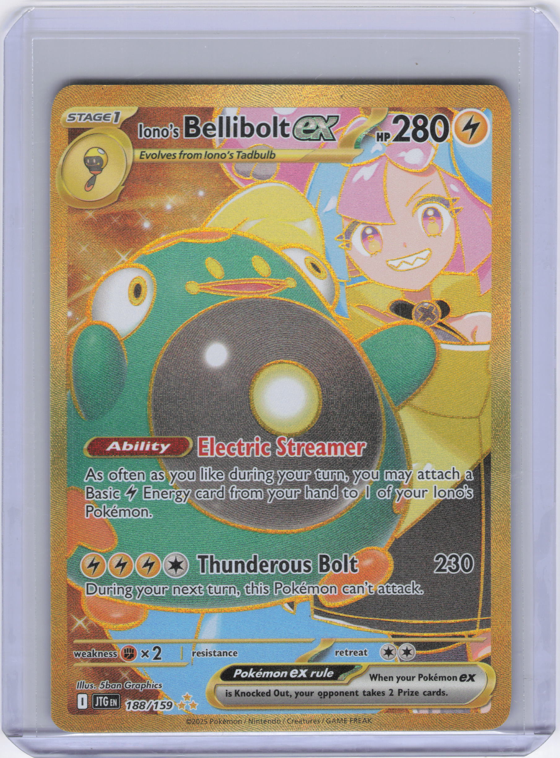 Iono's Bellibolt ex - 188/159 - SV09: Journey Together (JTG)