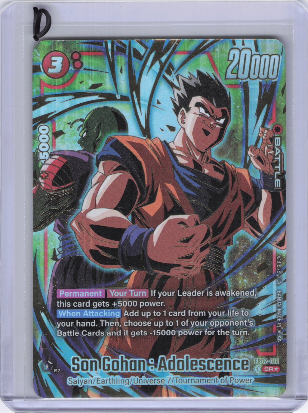 Son Gohan : Adolescence (1st Anniversary Set) - Fusion World Promotion Cards and Packs (DBSFW_PR)