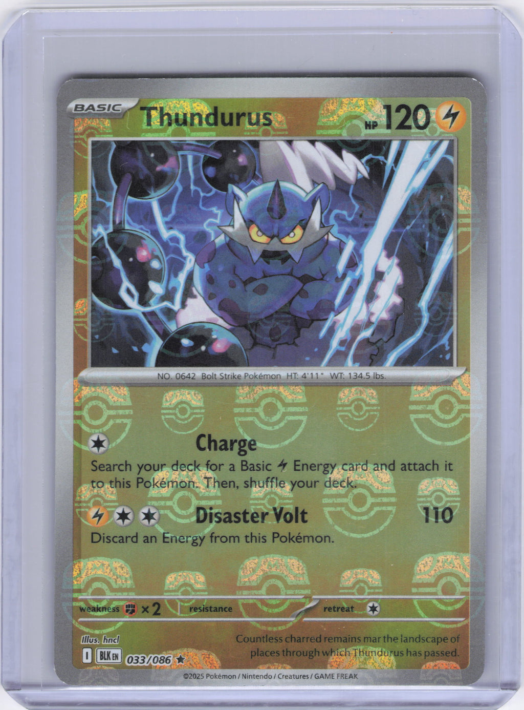 Thundurus (Master Ball Pattern) - SV: Black Bolt (BLK)
