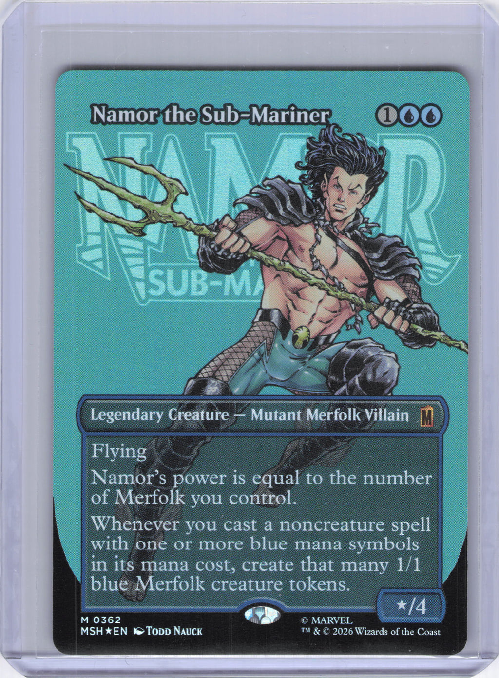 Namor the Sub-Mariner (Borderless) (0362) - Marvel Super Heroes (MSH) (Foil)