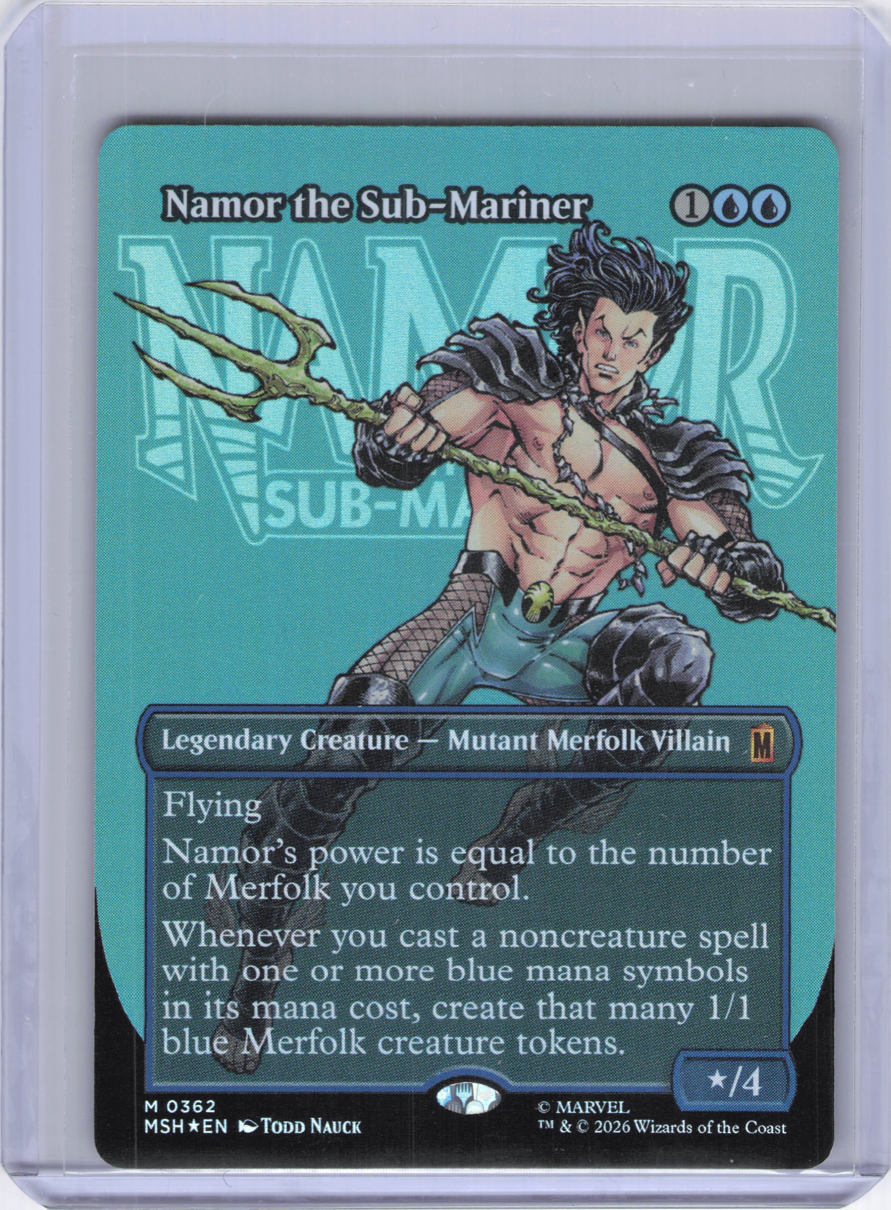 Namor the Sub-Mariner (Borderless) (0362) - Marvel Super Heroes (MSH) (Foil)