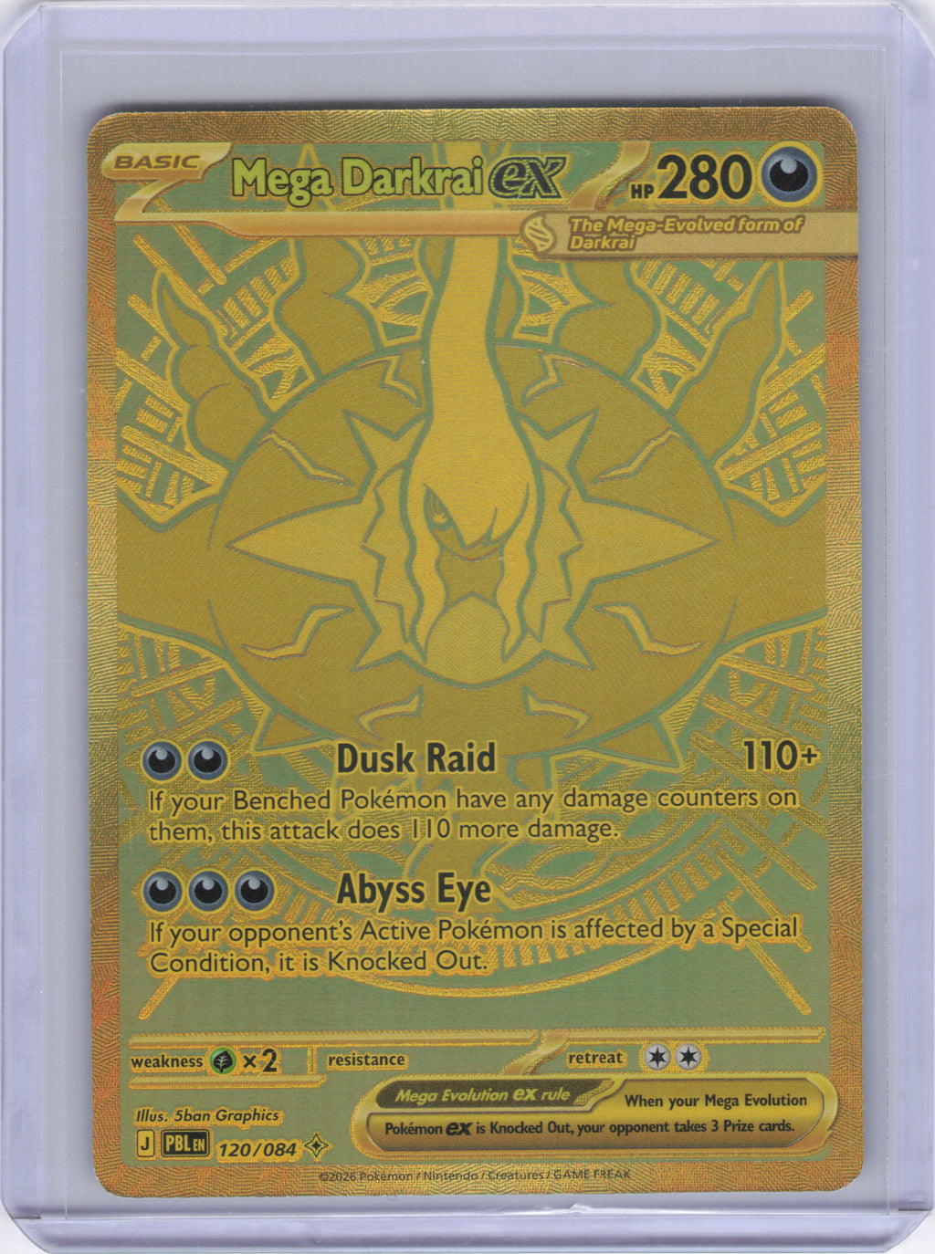 Mega Darkrai ex - 120/084 - ME05: Pitch Black (PBL)