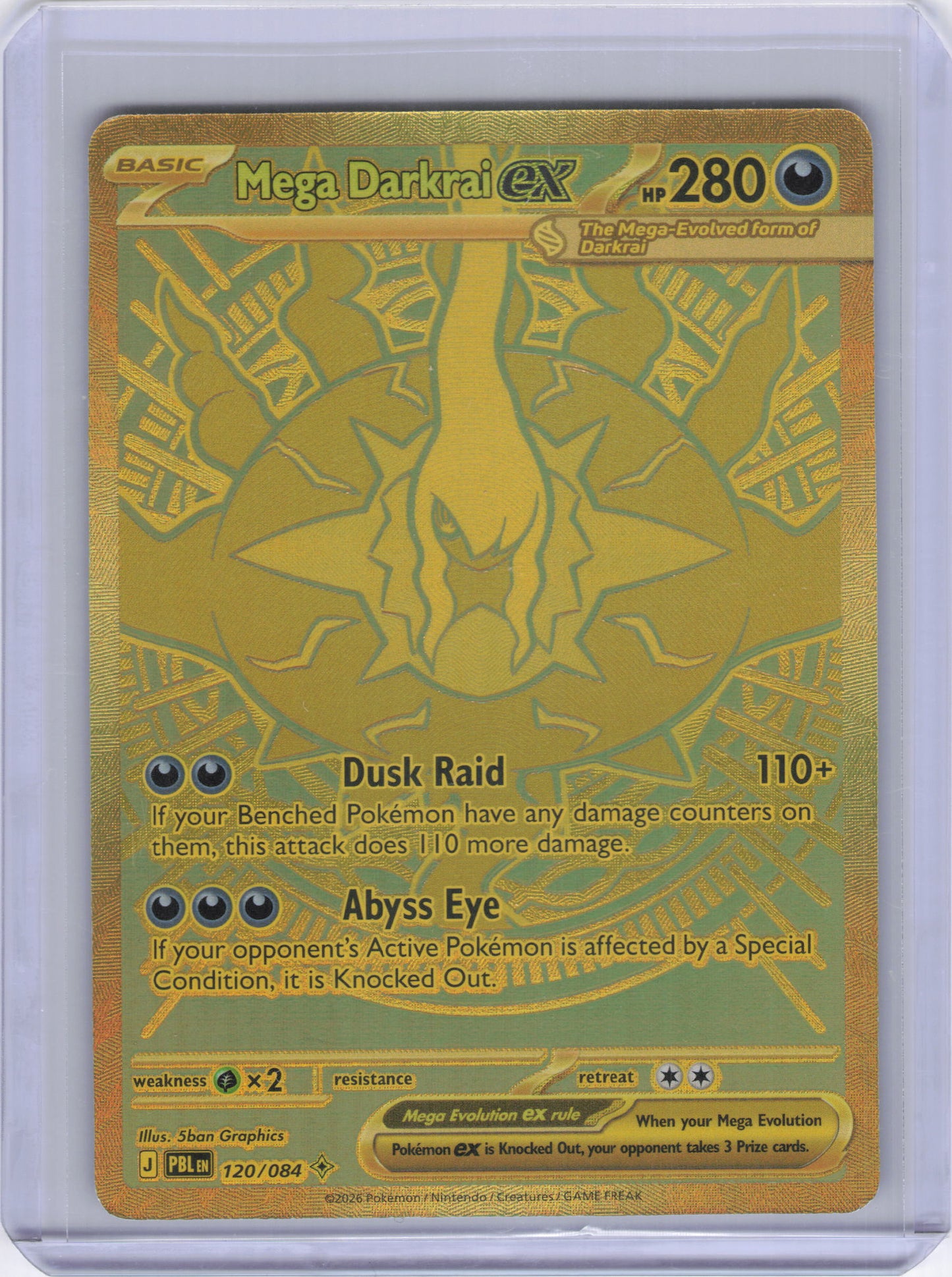 Mega Darkrai ex - 120/084 - ME05: Pitch Black (PBL)