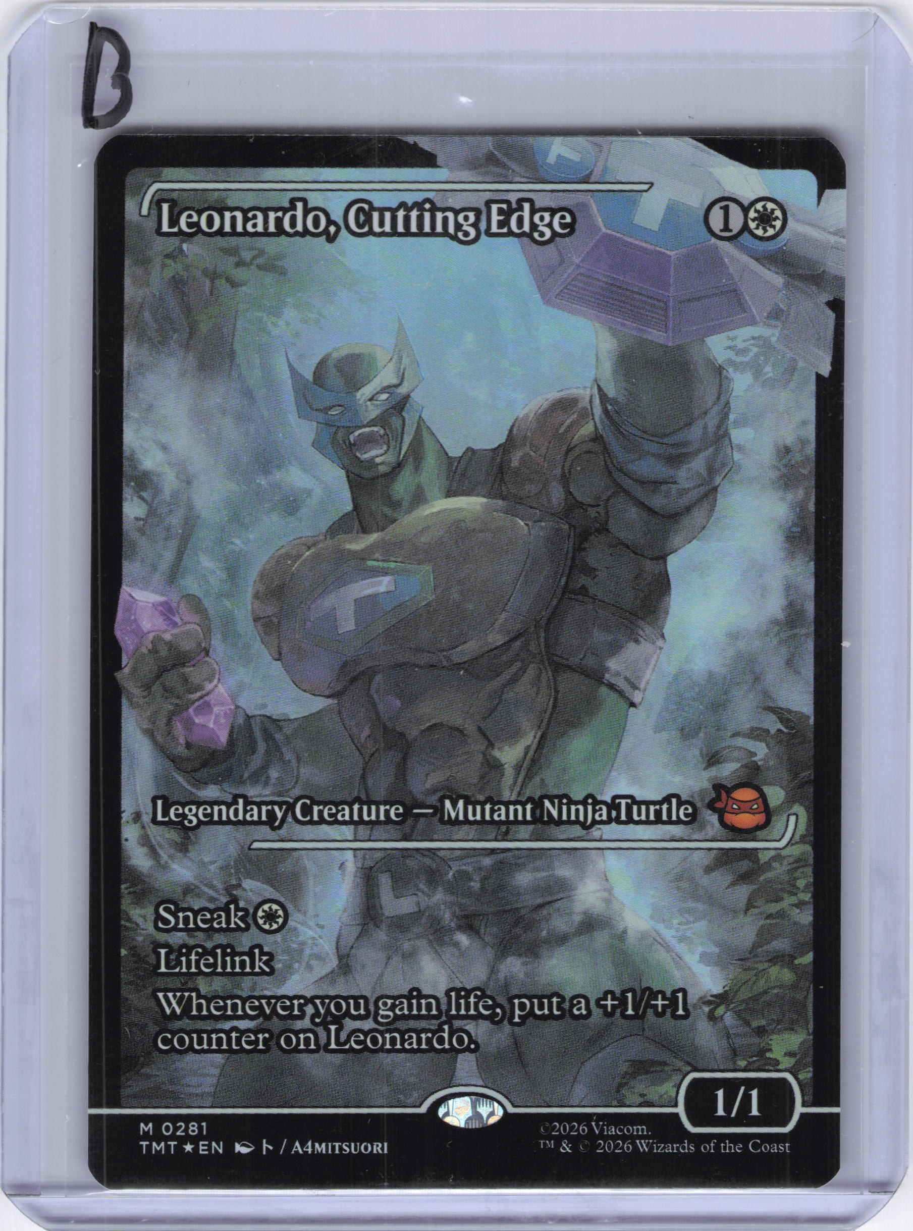 Leonardo, Cutting Edge (Showcase) - Teenage Mutant Ninja Turtles (TMT) (Foil)