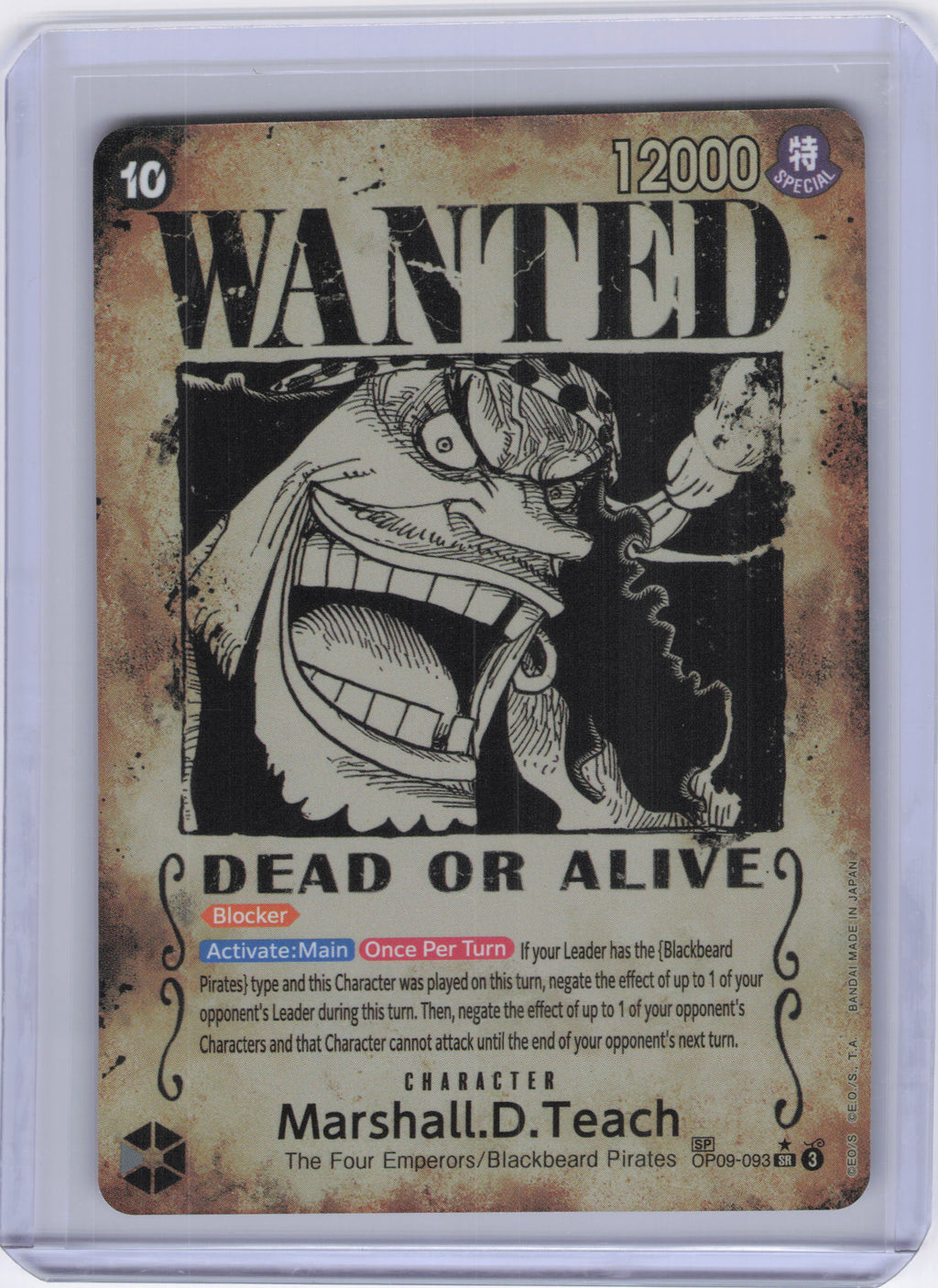 Marshall.D.Teach (093) (Wanted Poster) - Emperors in the New World (OP09)