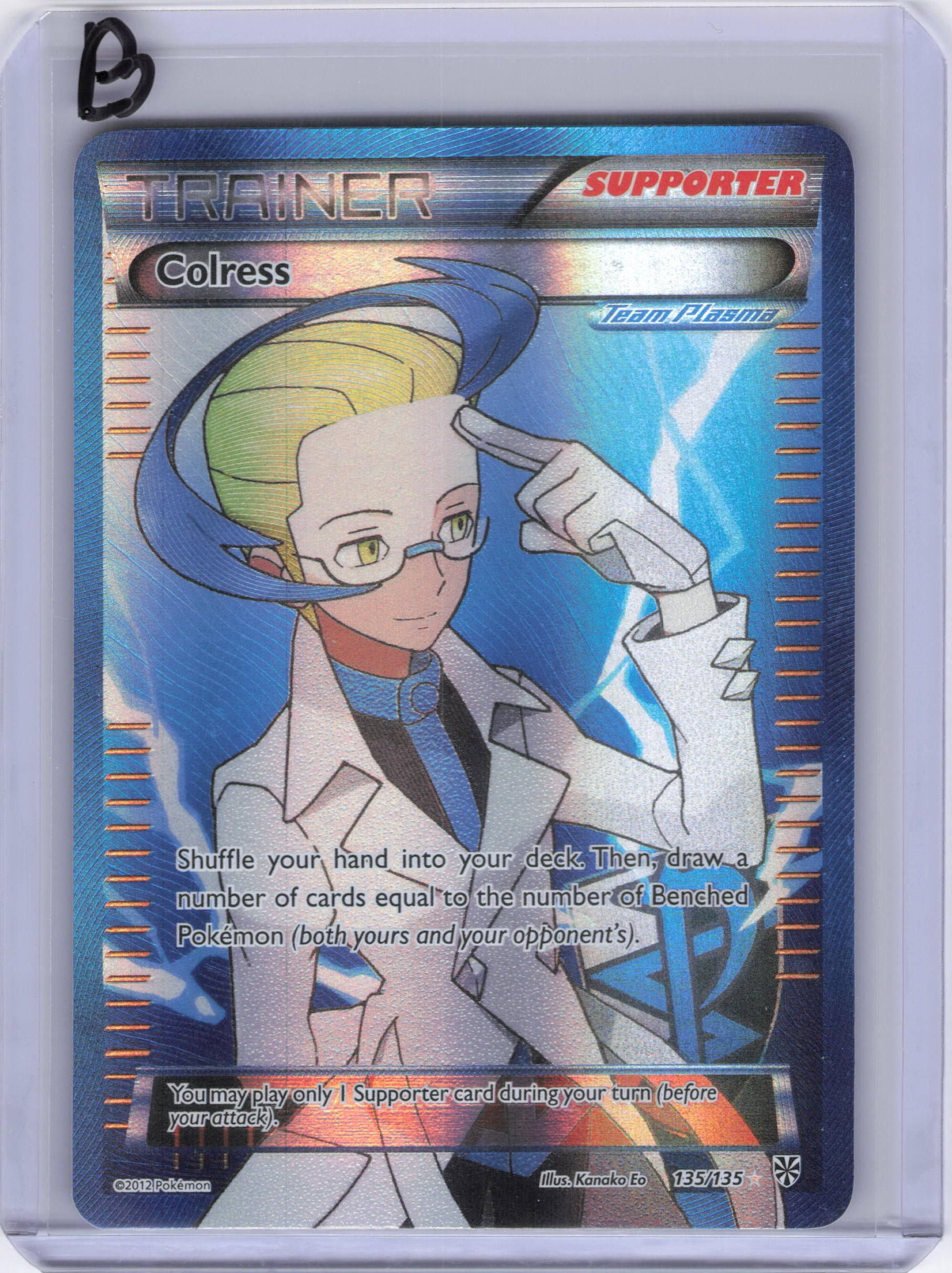 Colress (Team Plasma) (135 Full Art) - Plasma Storm (PLS)