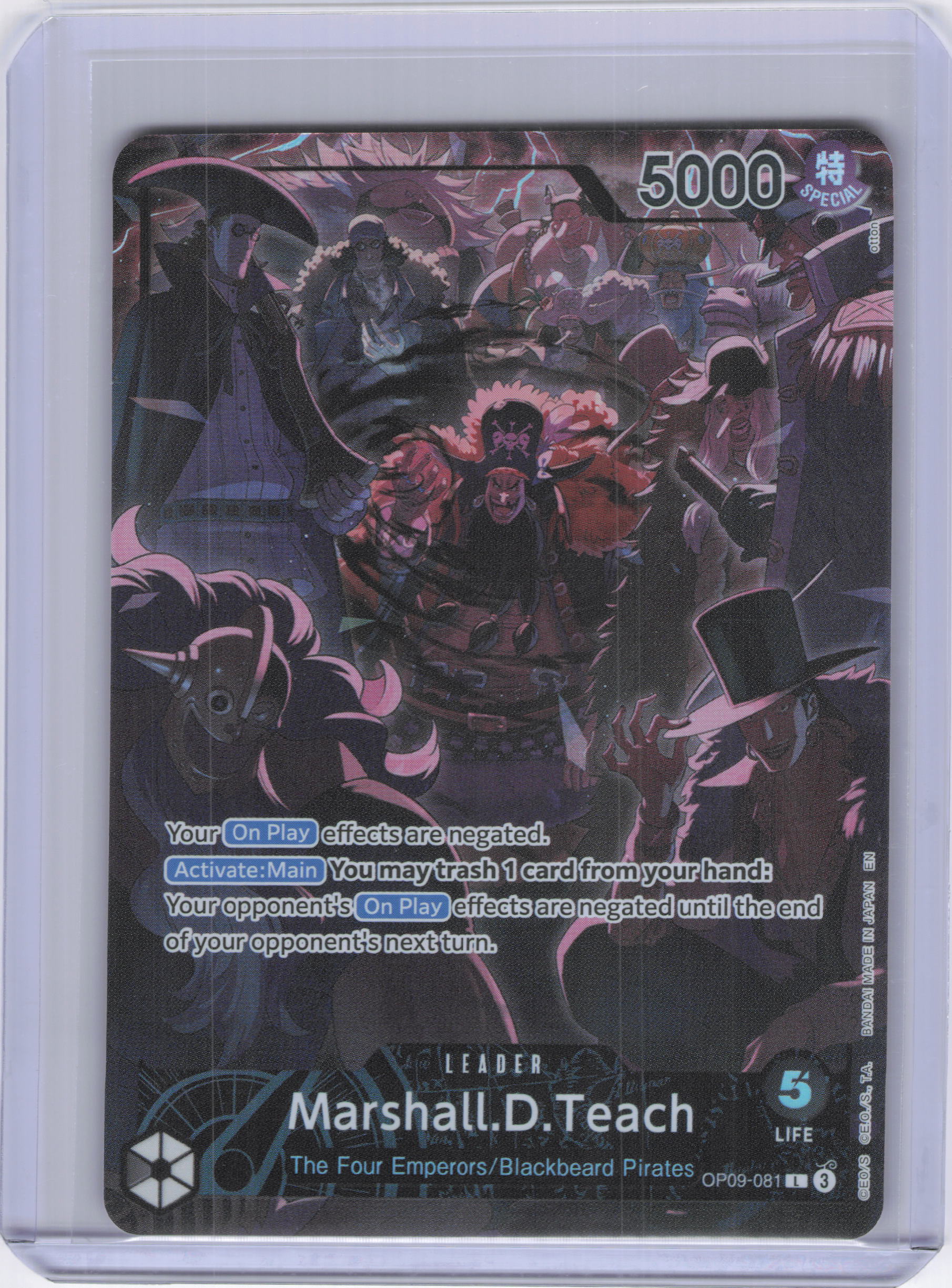 Marshall.D.Teach (English Version 2nd Anniversary Set) - One Piece Promotion Cards (OP-PR)