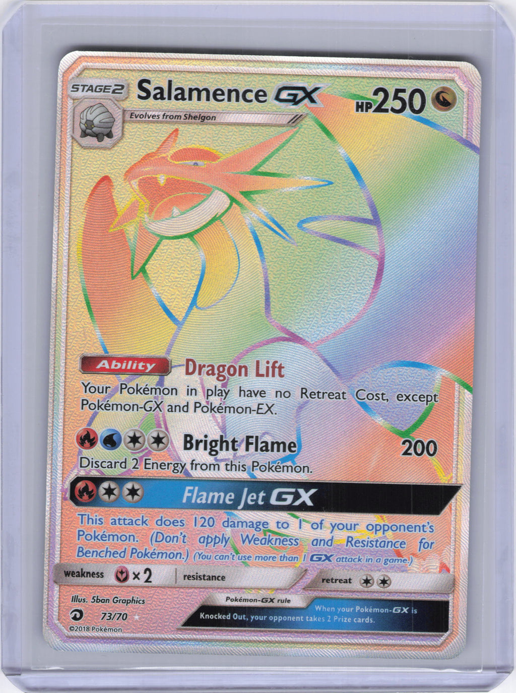 Salamence GX (Secret) - Dragon Majesty (DRM)